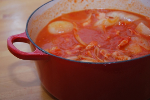 Roasted Tomatoes in pot